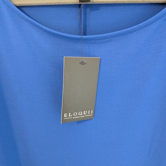 Eloquii Women's Royal Blue Long Sleeve Dress - Picture 2 of 4